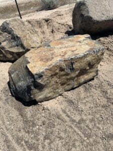 Boulder with Burnt Umber Color Pattern, Choosing the Perfect Boulder, Boise, Idaho